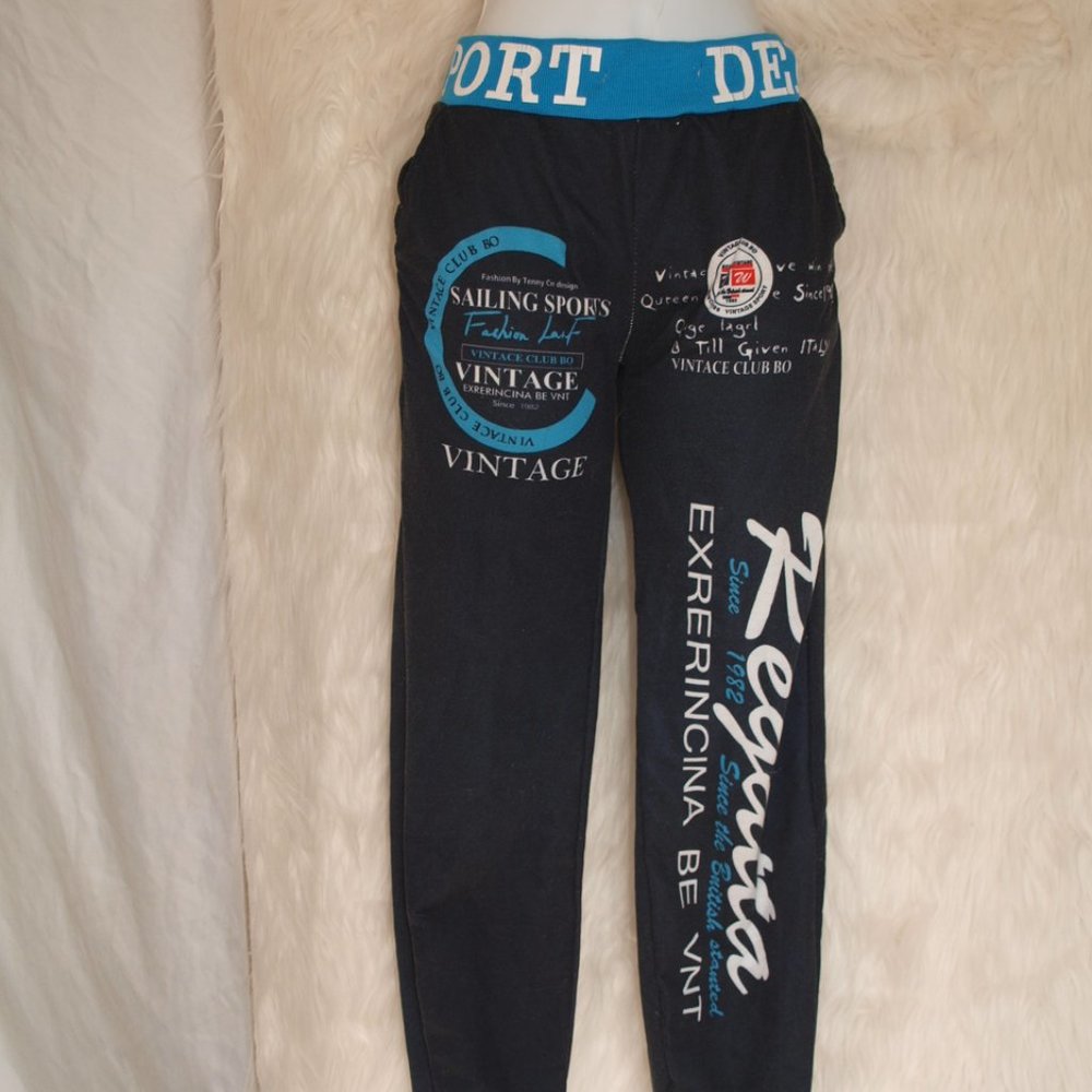 Black SWEAT PANTS SIZE L BY GAMISS USED